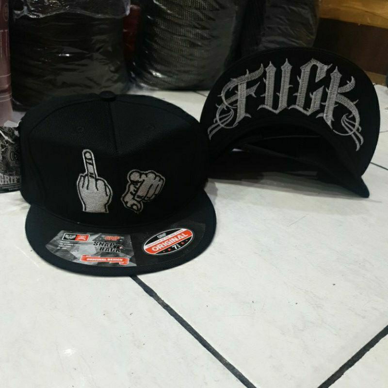 TOPI SNAPBACK HANDS BLACK