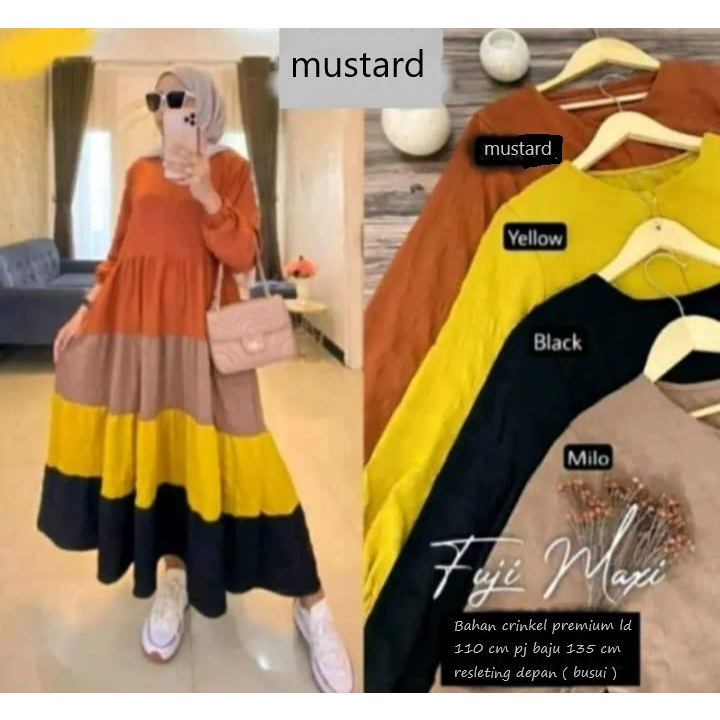 FUJI MAXI DRESS II GAMIS WANITA KEKINIAN II GAMIS MODERN II GAMIS REMPLE II GAMIS BUSUI IIARRAZAQU COLLECTION