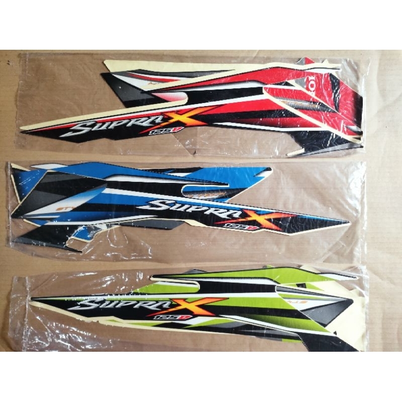 STRIPING STIKER SUPRA X 125 2011 STD VELG RUJI