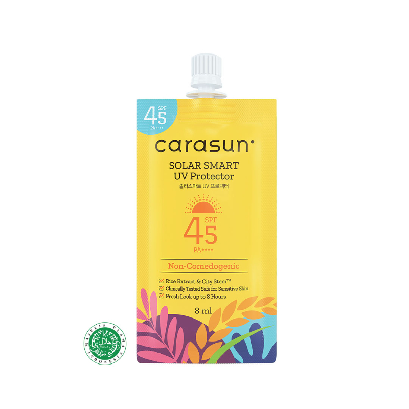 CARASUN Solar Smart UV Protector Sunscreen SPF 45 PA++++ | 8ml | 30ml