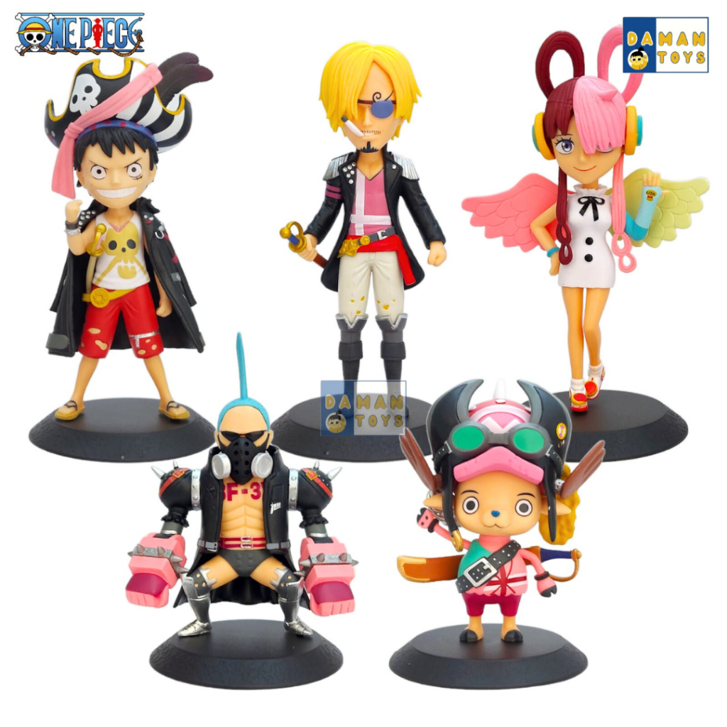 Action Figure One Piece Wcf  Luffy Sanji Chopper Franky Utah Brook Jinbei Sunny Anime Pajangan Koleksi