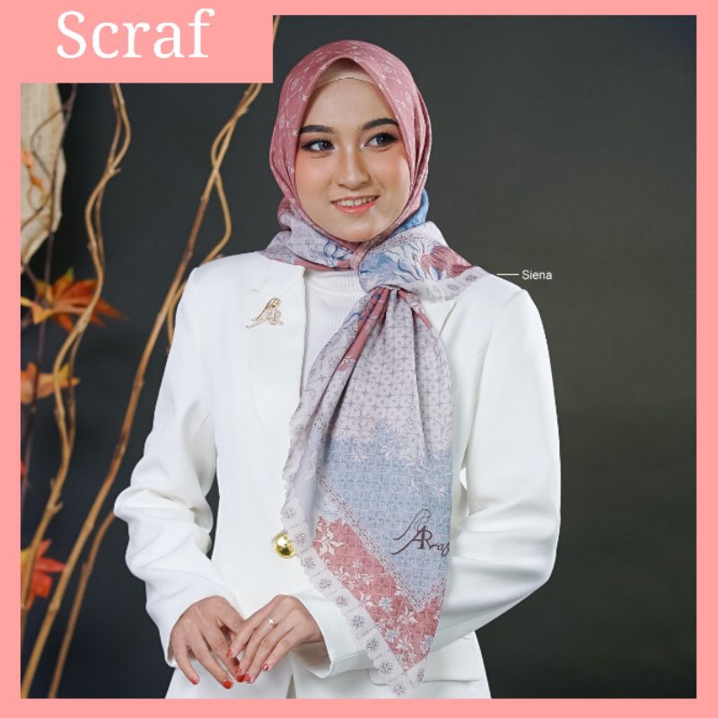 Zaria Scraf Hijab Arrafi Ori | Segiempat Voal Motif Hijab Ar Rafi Terbaru | Segi4 Terbaru Wanita Dew