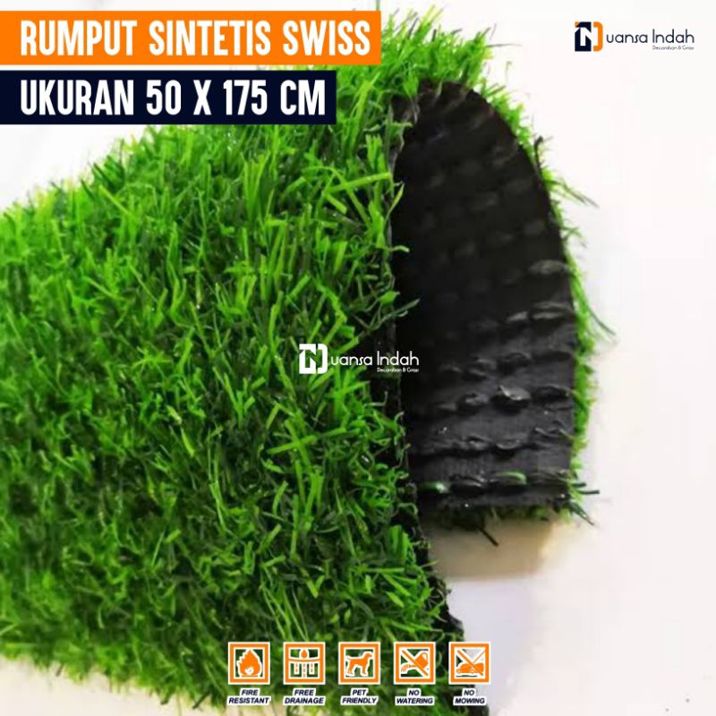 RUMPUT SINTETIS SWISS STANDAR UKURAN 50x175 CM