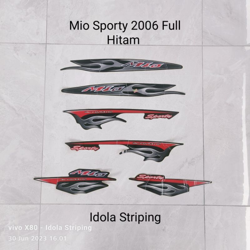 Striping Mio Sporty 2006 Full Hitam