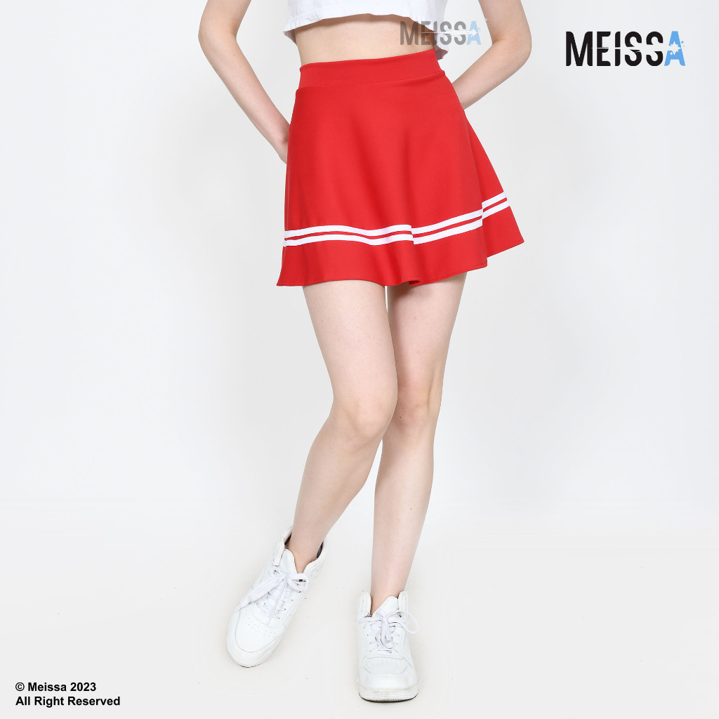 Rok Korea Rok Tennis Rok Payung Scuba Rok List Merah Hitam Putih Kasual Olahraga