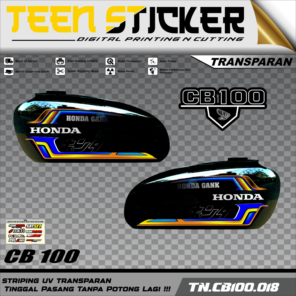 STRIPING CB 100- STRIPING HOLOGRAM HONDA CB 100 TERBARU 018