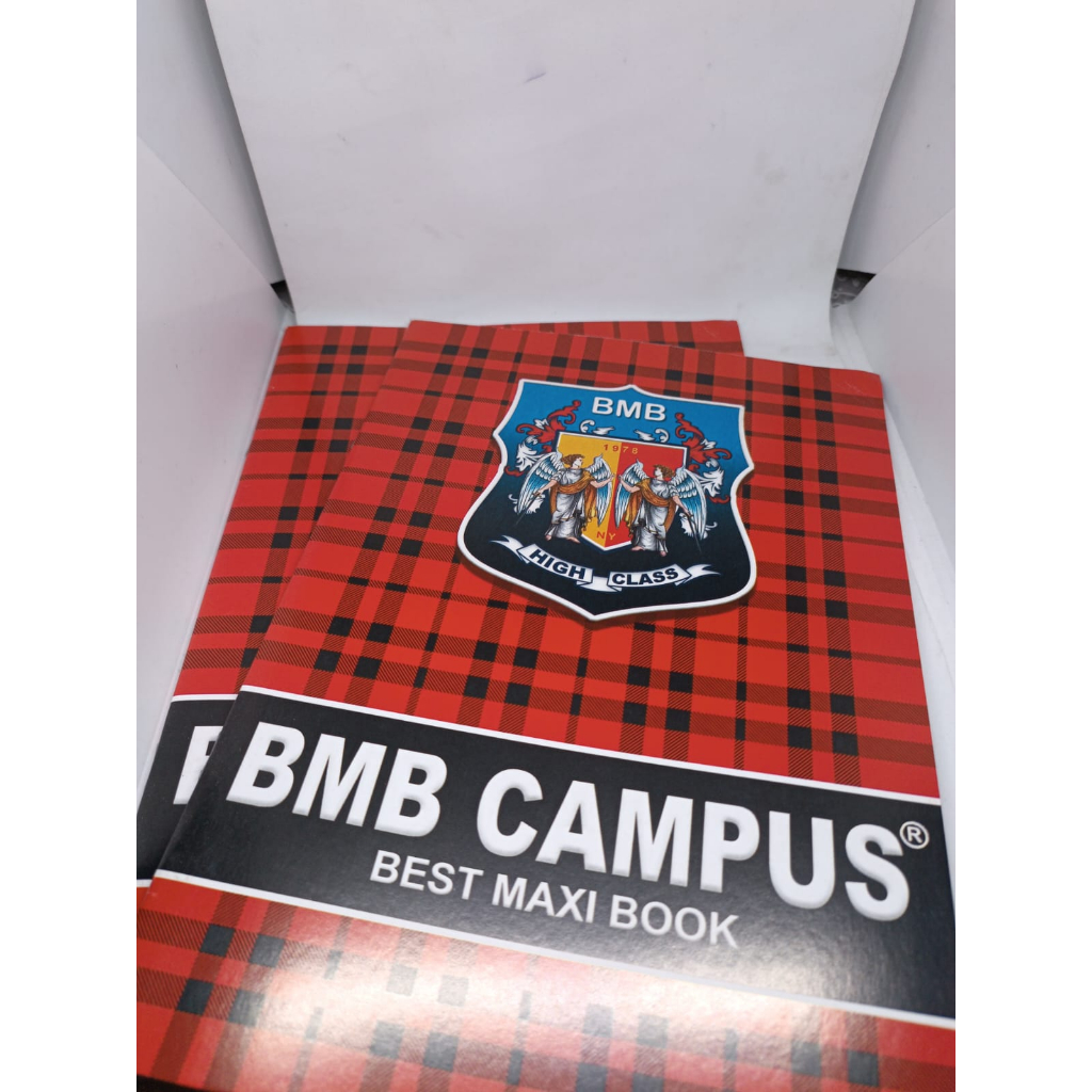 BUKU TULIS BERGARIS 50 HALAMAN BERKUALITAS BAGUS MAXI CAMPUS UKURAN BOXY B5 MEREK BMB CAMPUS 1 PCS