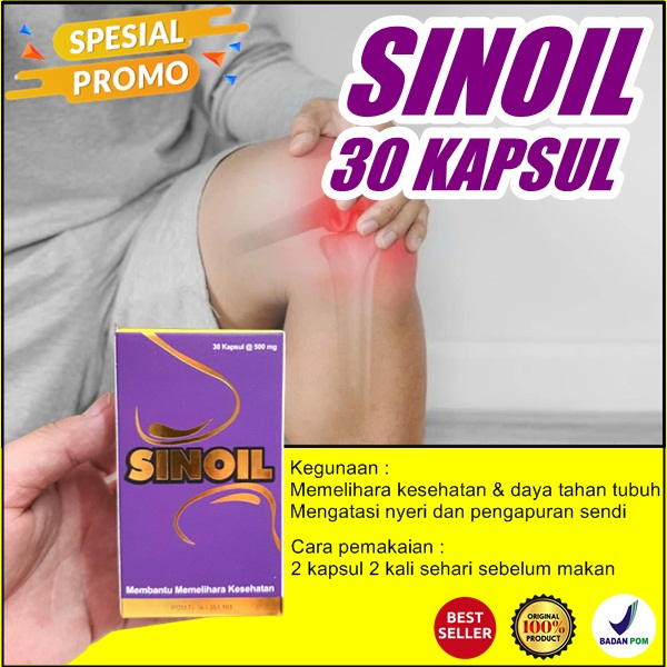 Sinoil 30 Kapsul Obat Pengapuran Tulang Herbal Untuk Pengapuran Sendi Menjaga Kesehatan Tubuh BPOM