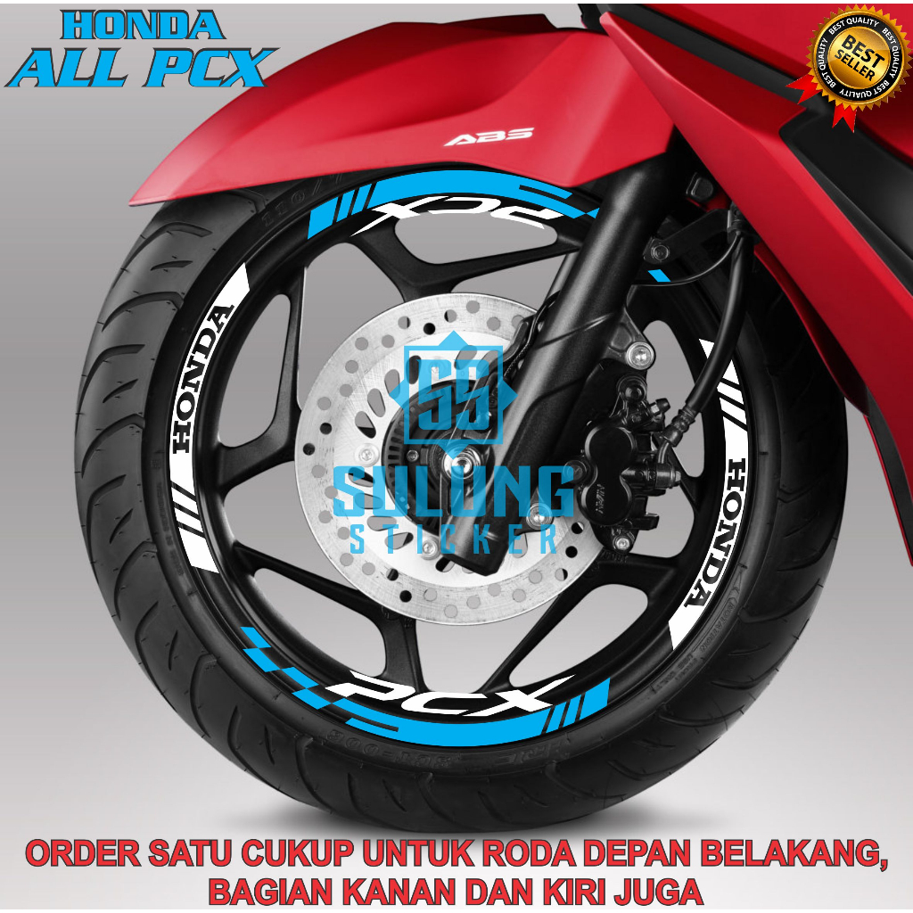 Stiker Lis Velg Motor Honda PCX Cutting Sticker List Pelk