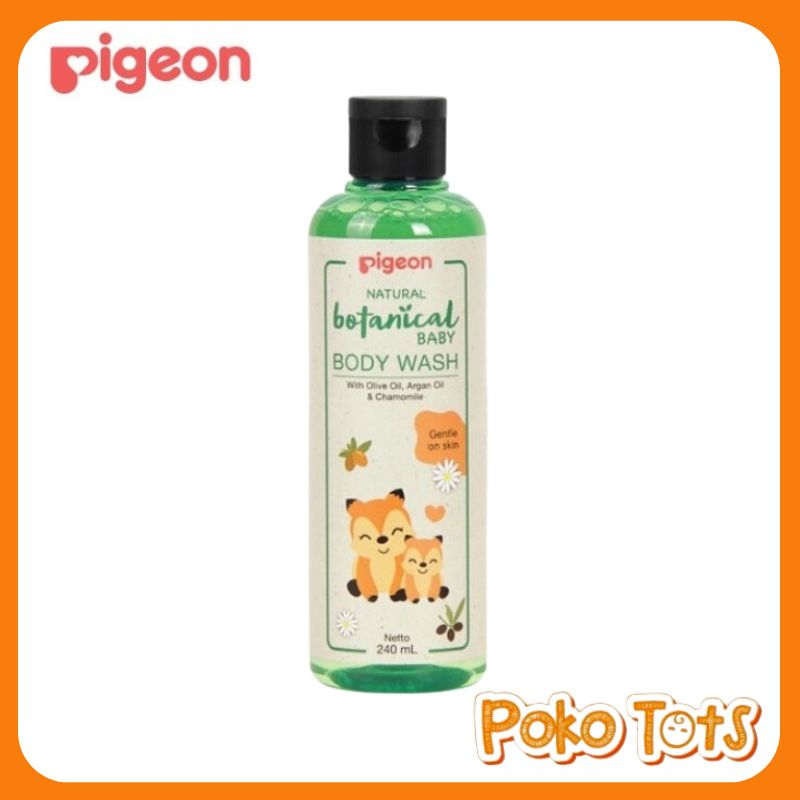 Pigeon Natural Botanical Baby Body Wash 240ml Sabun Cair Bayi Alami