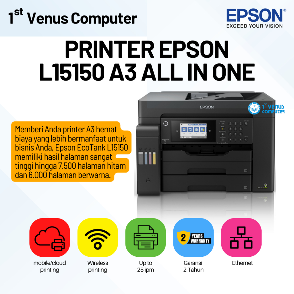 (TKDN) PRINTER EPSON L15150 A3 ALL IN ONE / PRINTER A3 L15150 / PRI48-EPS