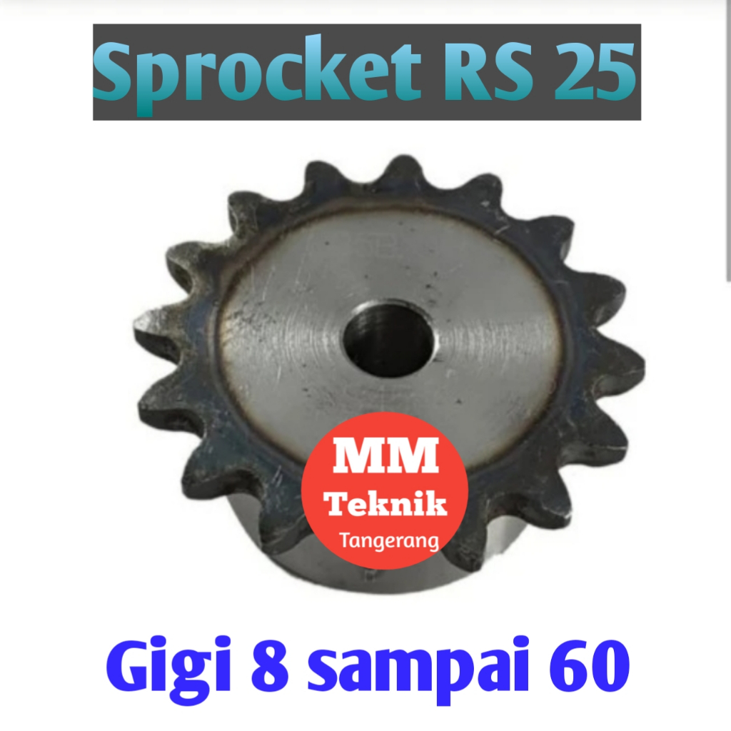 Sprocket RS 25 x 38 T Gear Rantai Single Gir gigi Z 38T RS25 -1 25Z38 25X38T 25-1 tipe B Sproket spr 50-25T 50x1x25T 25-1-38T