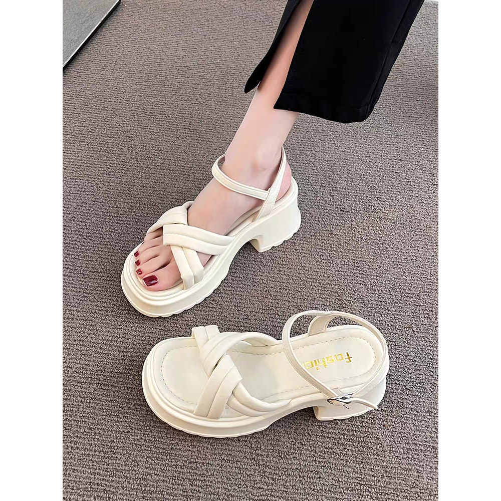 COD 667 POS Sandal Platfrom Tali Wegdes Wanita Premium