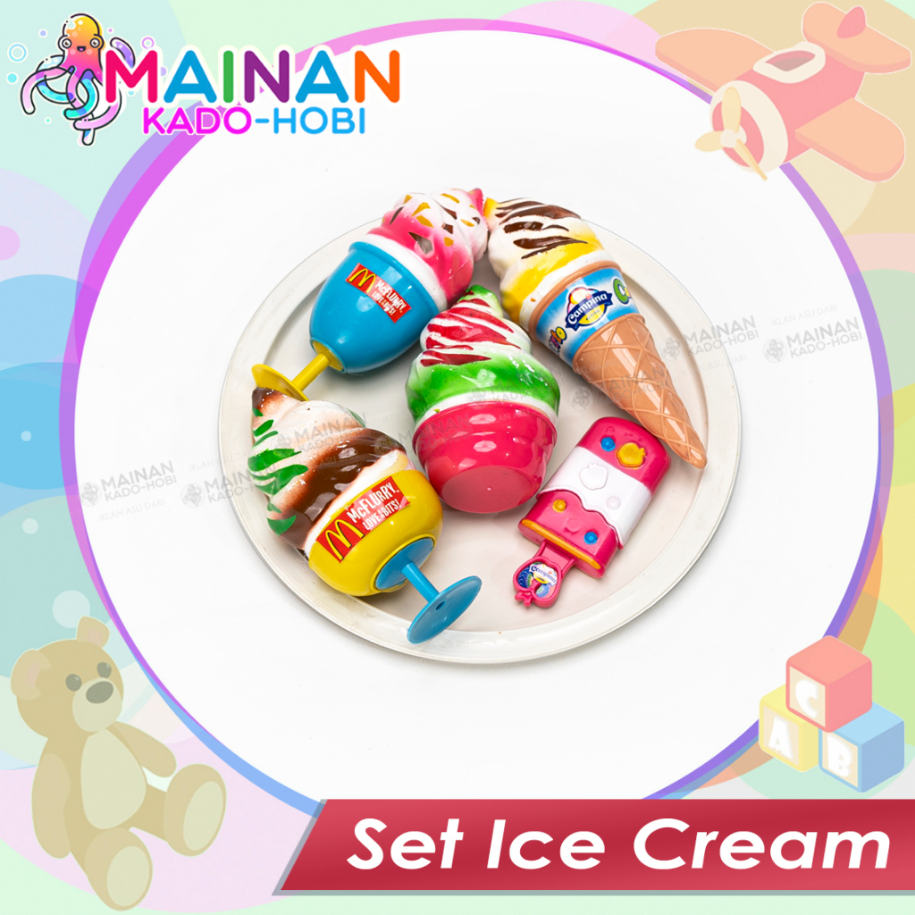 KADO MAINAN ANAK SET KITCHEN MINIATUR MASAKAN ICE CREAM ES KRIM