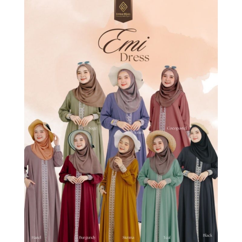 RIHAIA | Emi Dress Set Pashmina / Khimar by Emka Hijab