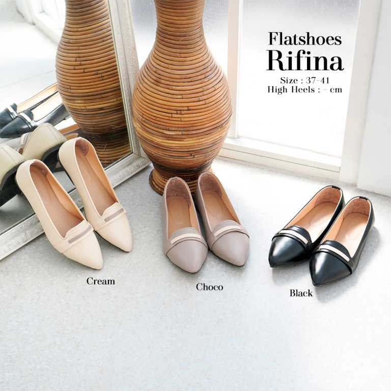 Deliwafa  - [Sepatu Wanita] Rifina Flatshoes