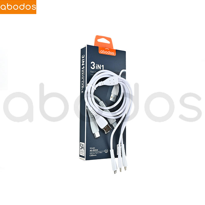 Abodos 3IN1 Kabel Data Micro+Lightning+Type-C 5A