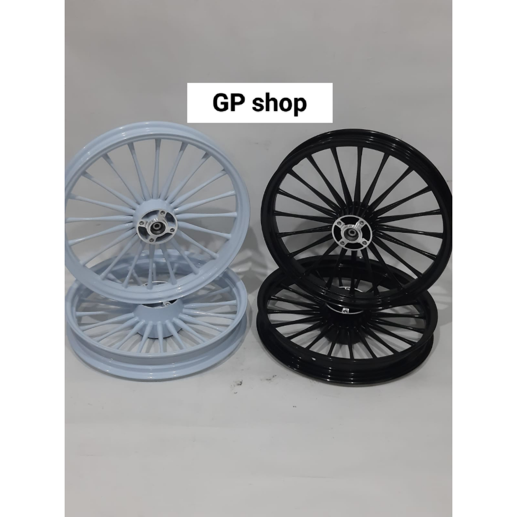 Velg Racing Asio untuk motor supra-X 125 double dish 1set 185-215-17 sudah berikut klahar juga