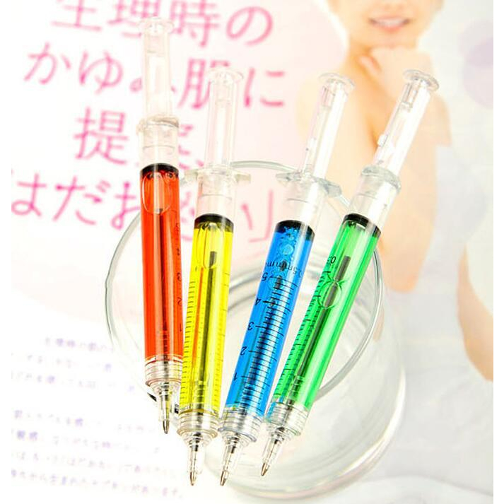 MMM Pulpen Tulis Bentuk Jarum Suntik Lucu Korean Syringe Ballpoint Pen Souvenir Aesthetic Fancy Pena Alat Tulis Anak Sekolah Murah Import