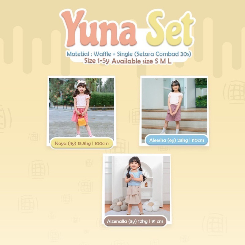 YUNA Set Rok Anak 1-5thn / Setelan Anak Perempuan