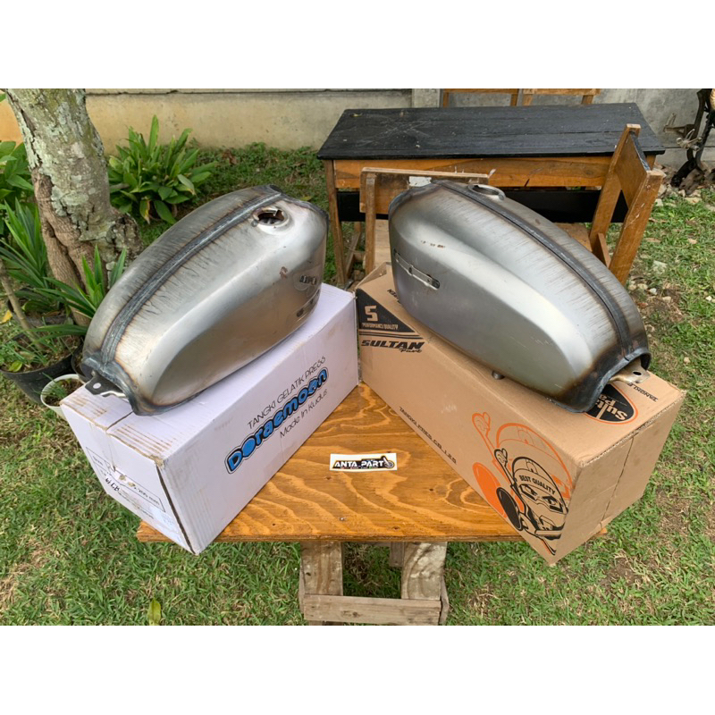 Tengki Tangki CB125 Sultan Part & Cb100 Doraemon Presisi Mirip Ori Kerut Bahan Tebal Kran Tiger