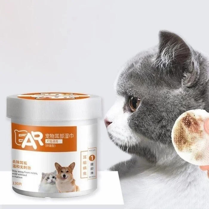 WIPES Tissue Pembersih Telinga Kucing Anjing 130 Lembar