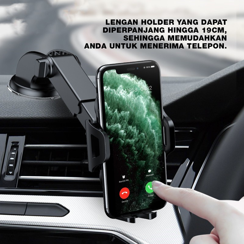 Holder Hp Mobil Tempat Penyangga Handphone Di Dashboard  Phone Car Stand Mount Tempel Kaca Dudukan Penahan Penjepit Hape Aman Ani Ribet NBSH3100 | GROSIRXPRESS