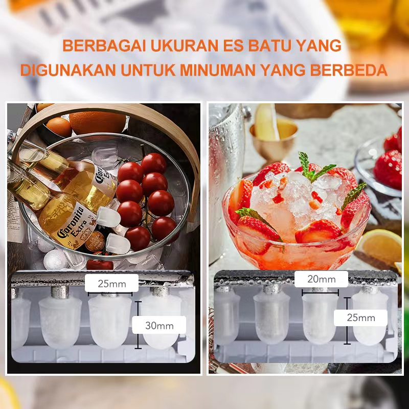 MESIN ICE Portable Ice Maker Dengan Handle 220v 105w mesin es batu Machine Mesin Es15kg/Hari