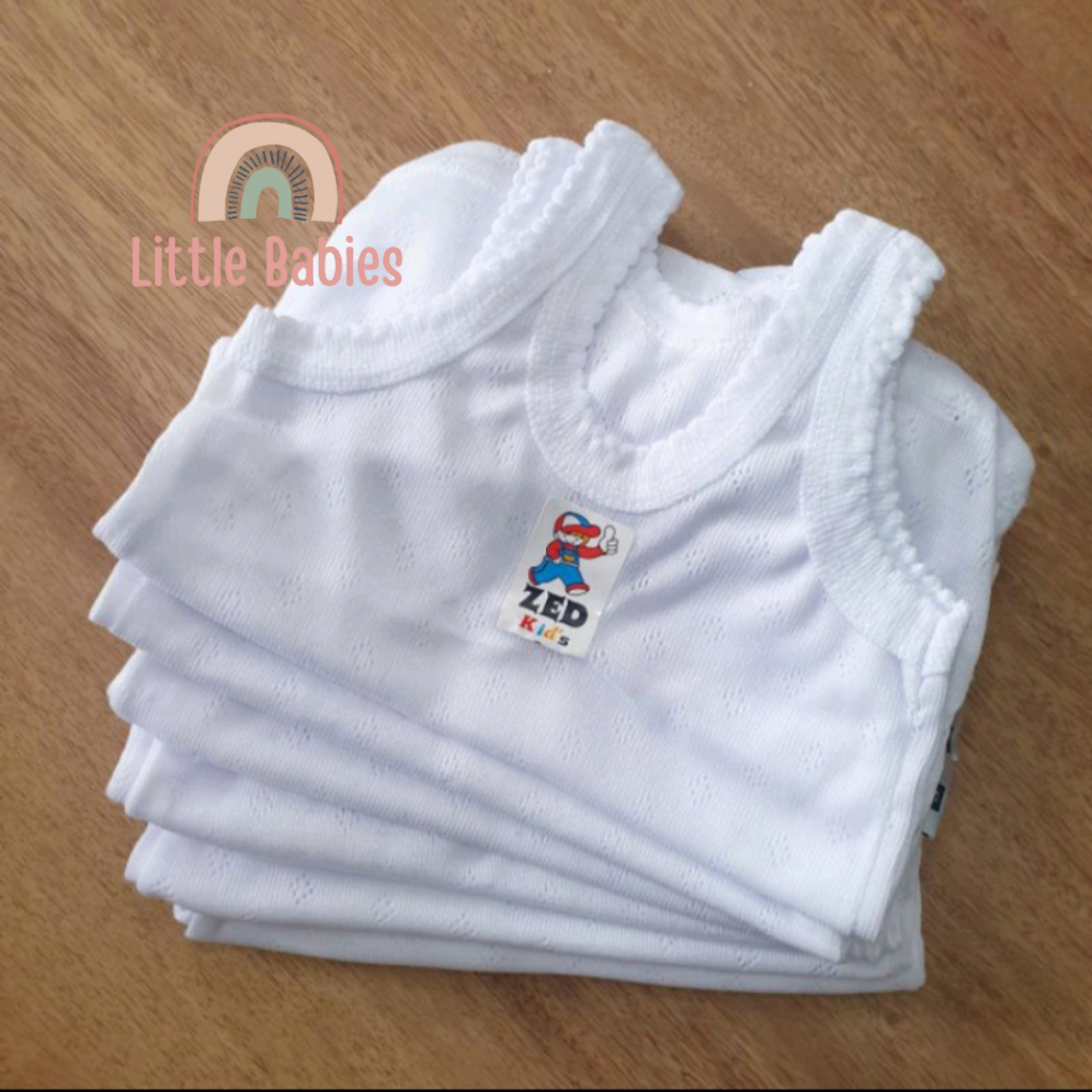 ZED KID'S Singlet Putih SNI  Anak 0-15 Tahun Murah/Kaos Dalam Anak Laki-laki Dan Perempuan