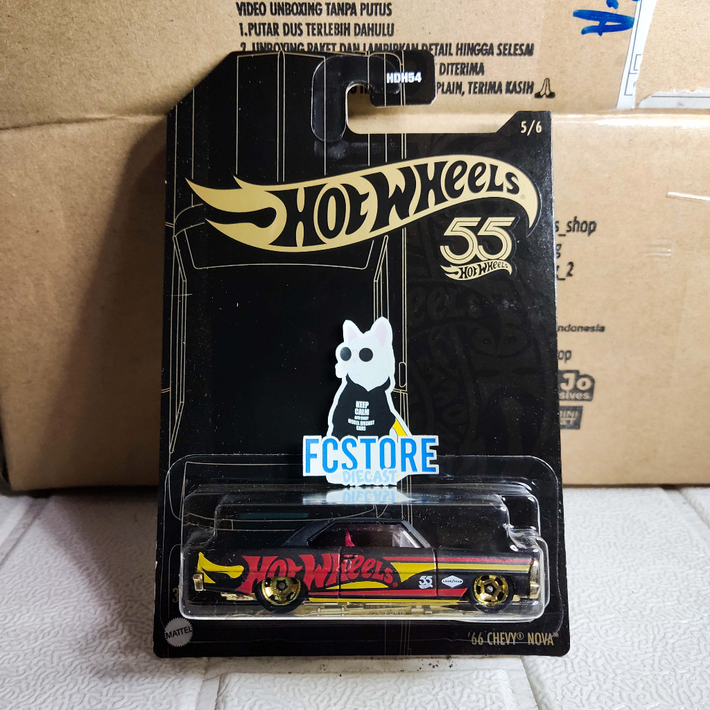 Hot Wheels 66 chevy nova 55th Anniversary Pearl and Chrome 2023 wave 2
