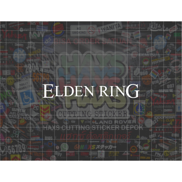 Cutting Sticker Elden Ring Ukuran 8 cm Untuk Motor Mobil