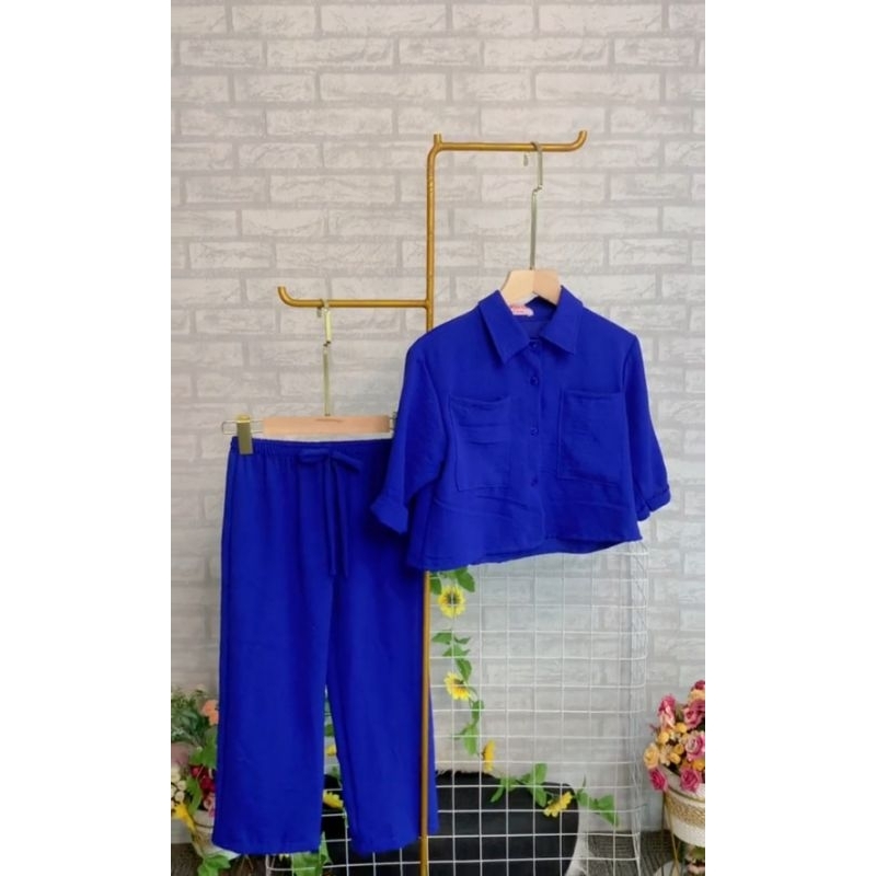 SETELAN ANAK NAURA 6-10THN CRINKLE AIRFLOW / SETELAN ANAK PEREMPUAN / SETELAN CROPTOP