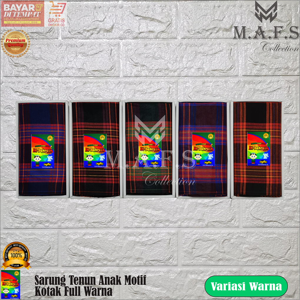 SARUNG ANAK MOTIF KOTAK NEW FULL WARNA ALBAHRAIN