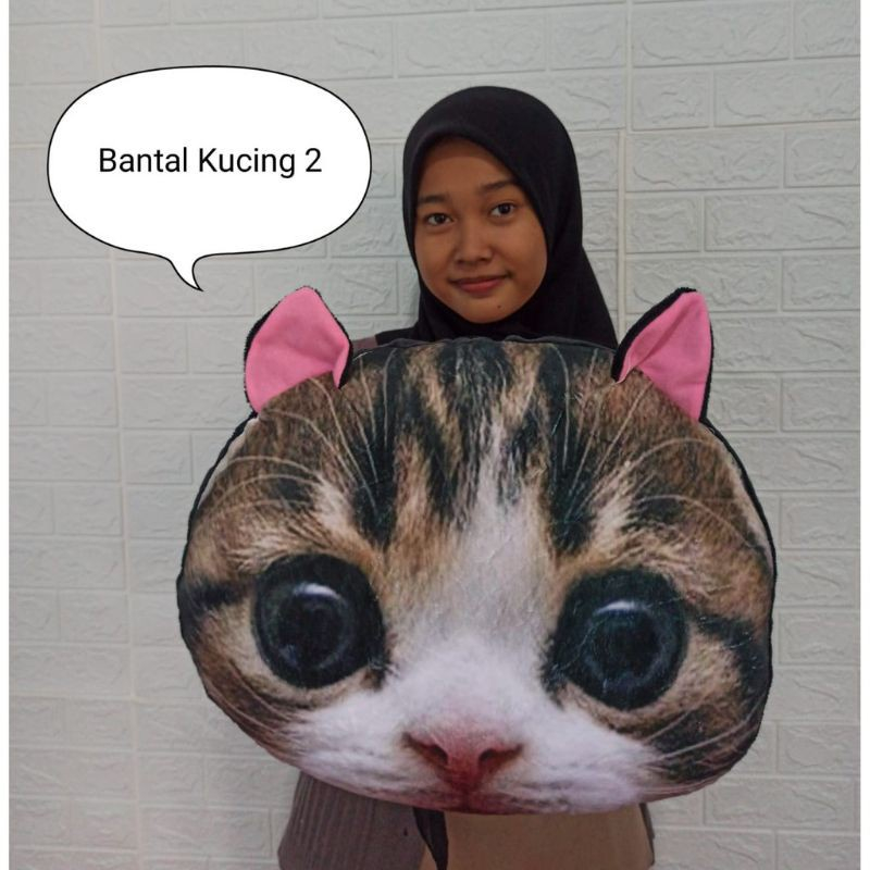 Bantal Kucing, Bantal Kepala Kucing, Cat Cushion ukuran Jumbo