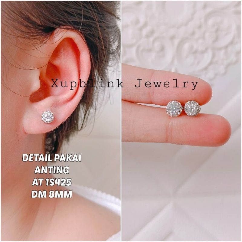 Anting Giwang Titanium Vanesa Permata Anti Karat Anting Xupblink Jewelry