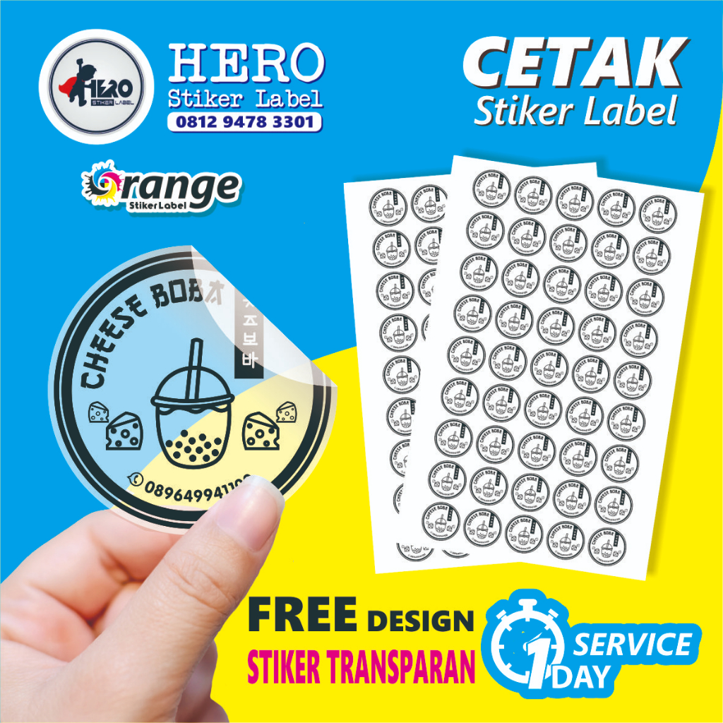 

CETAK STIKER TRANSPARAN / LABEL TRANSPARAN / STIKER LABEL / STIKER CUSTOM (1HARI JADI)