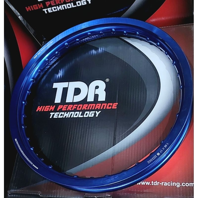 TDR RIM VELG WX SHAPE 185 VELK PELEG RING 17 HOLE 36 BLACK SILVER GOLD TITANIUM GREY