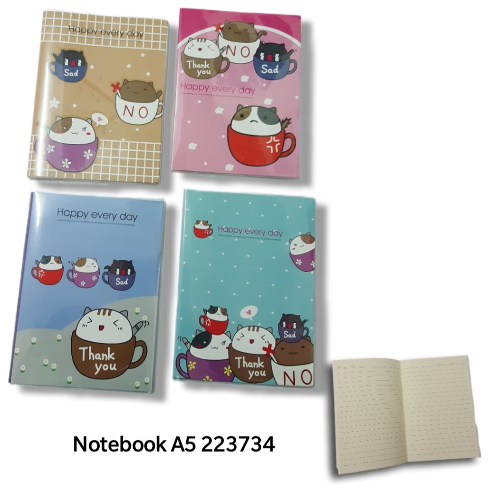 

BUKU TULIS NOTEBOOK A5 GARIS COVER LUCU + SAMPUL BUKU CATATAN