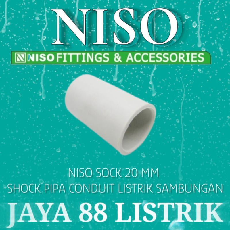 NISO SOCK 20 MM / SOK / SHOCK PIPA NISO CONDUIT LISTRIK SAMBUNGAN