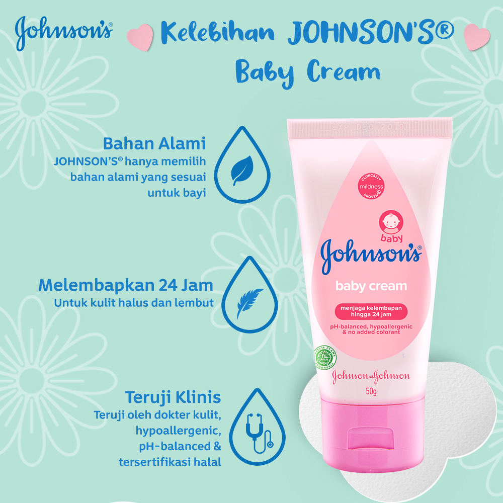 ❤ZJ❤ JOHNSON's Baby CREAM 50gr 100gr | Krim Bayi Johnson's 50gr 100gr