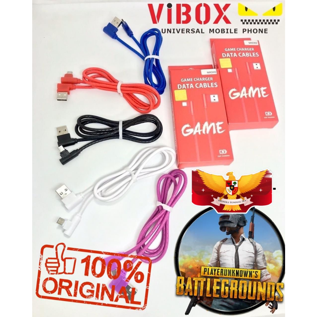 KABEL DATA GAMING VIBOX GC-45 IPHONE 2.4A COLOKAN L