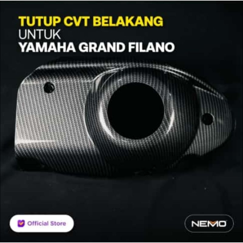 COVER CVT BELAKANG GRAND FILANO NEMO MOTIF CARBON