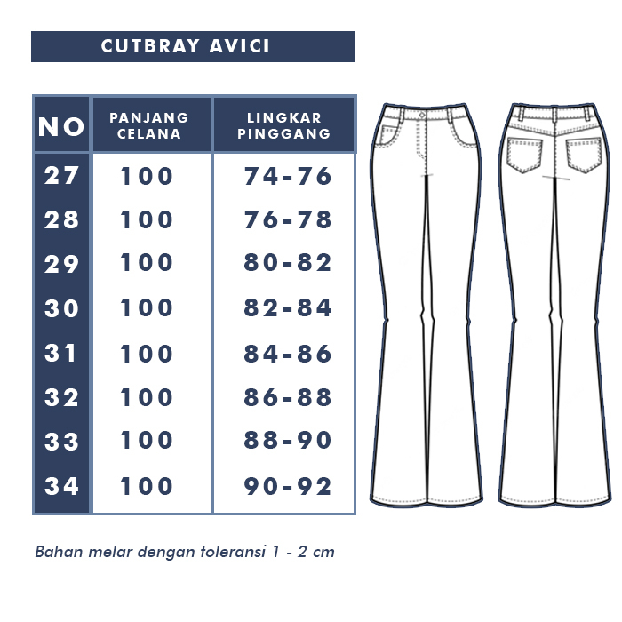 Celana Jeans Cutbray Wanita loose