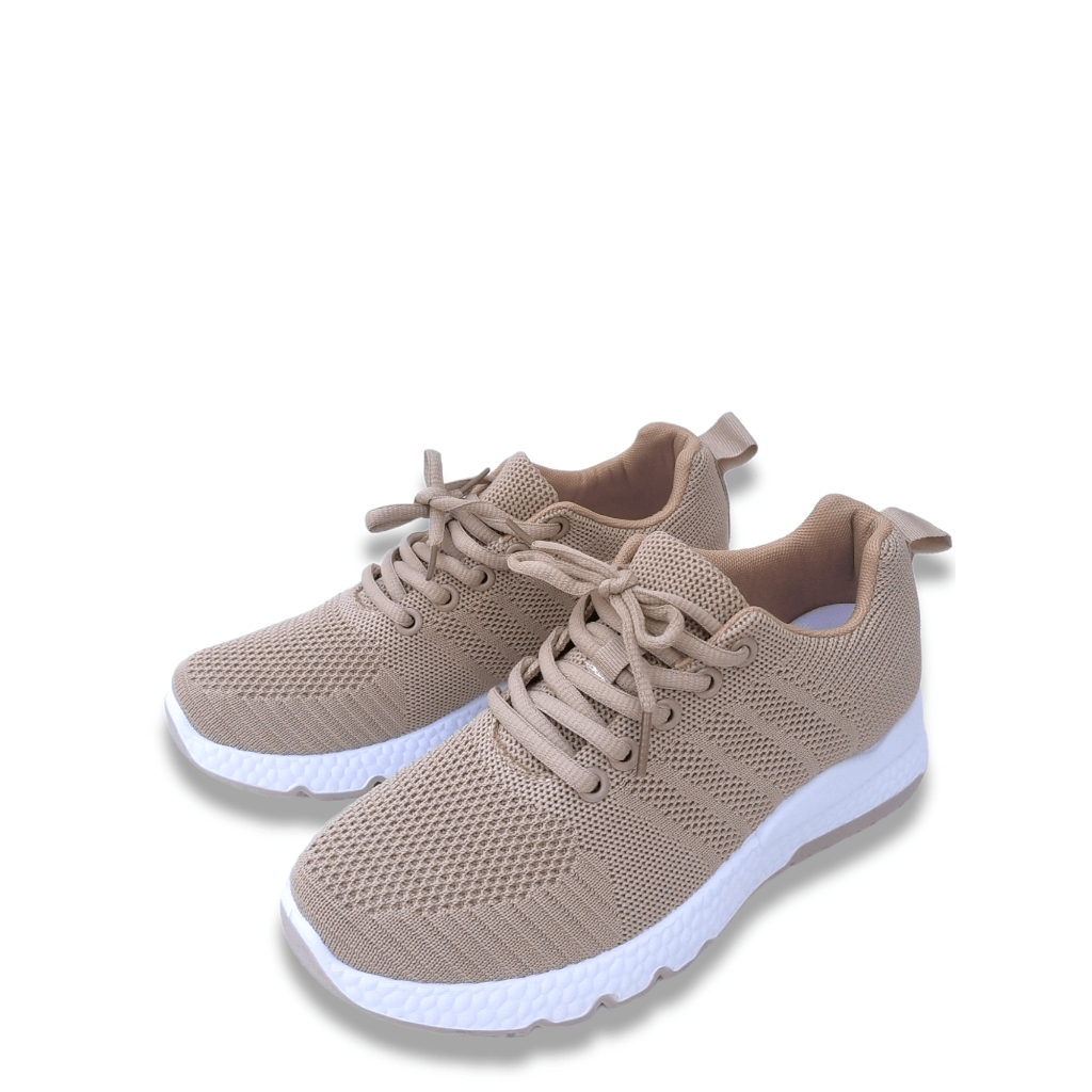 WM-1M003 SEPATU SNEAKERS RUNNING FASHION SPORT CASUAL OLAHRAGA TERBARU STYLE GARIS KOMBINASI FASHION WANITA PRIA BAHAN RAJUT SLIP ON BEST QUALITY REAL PICT