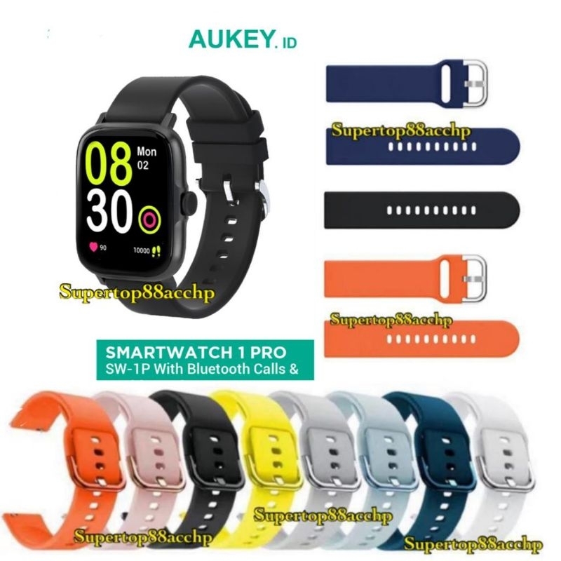 Strap Smartwatch Aukey SW-1P / Aukey SW-1S Tali Jam Rubber Colorful Buckle Model Active
