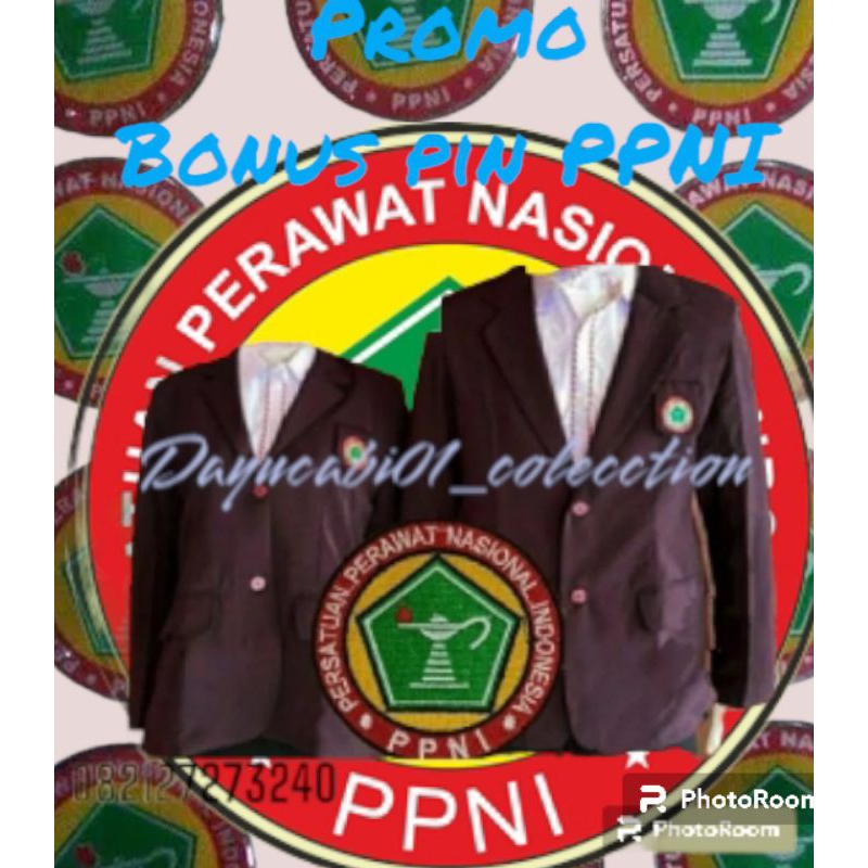 Jas perawat Nasional/PPNI terbaru Pria dan wanita(sudah termasuk logo)