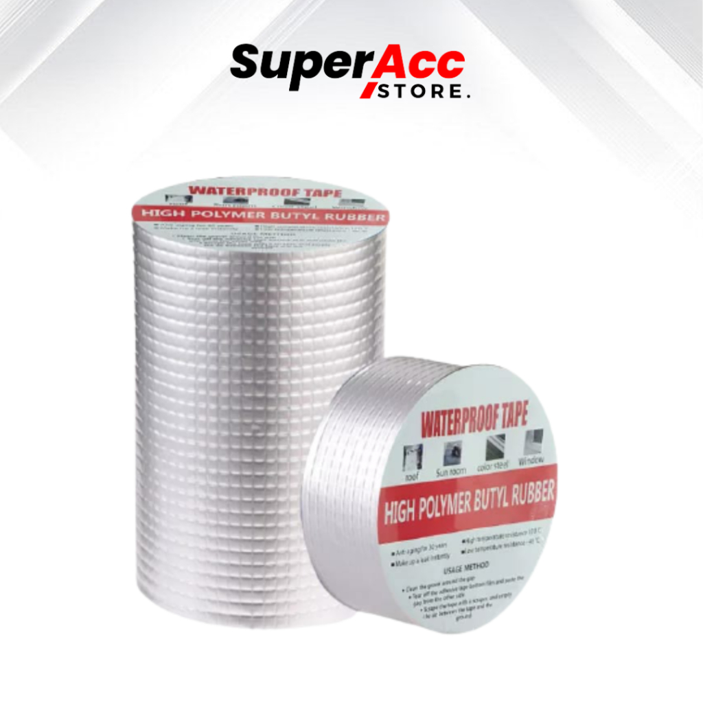 Lakban Anti Bocor Aluminium Foil Waterproof Tape Perekat Anti Air Tahan Panas Untuk Tambal Seng Atap