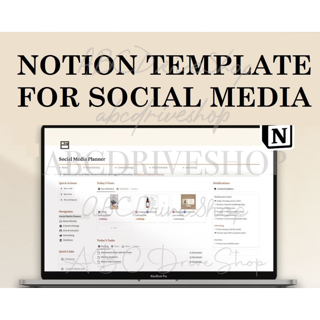 Notion Template - Social Media Planner