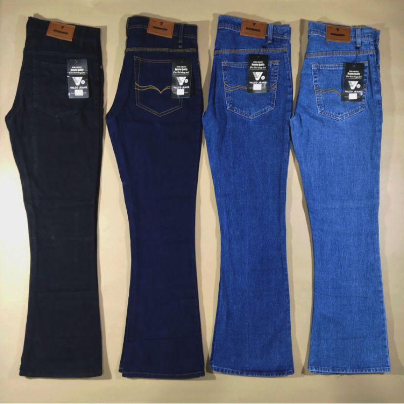 Celana Jeans Cutbray Pria / Jeans Bootcut / Jeans Hitam / Komprang VALCO