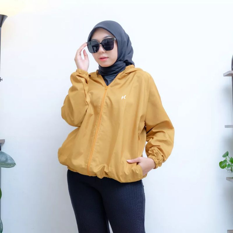 Jaket big size wanita olahraga running Outdoor